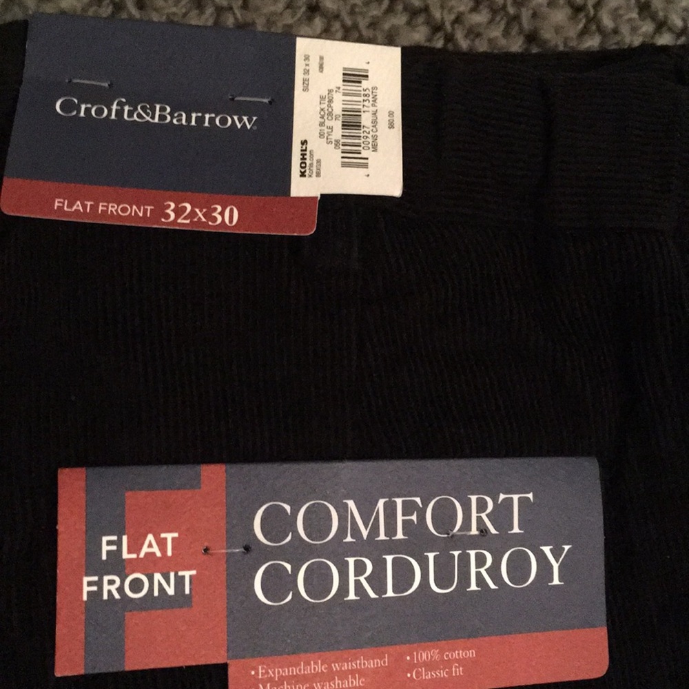 Custom MEN’S embroidered oil drip corduroy jeans - Picture 3 of 5